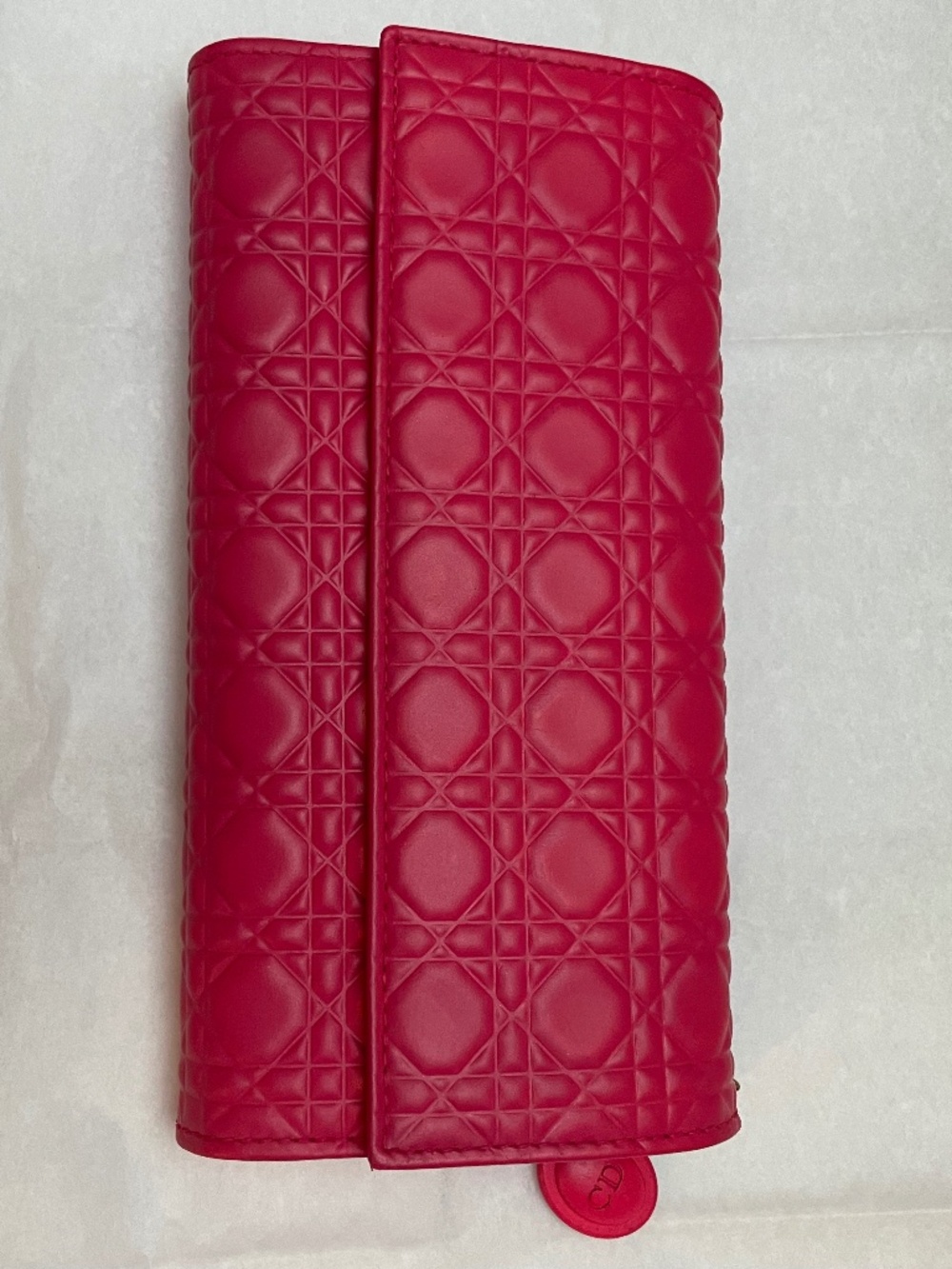 Christian Dior 2014 Pink & Orange Lambskin Cannage Rendezvous WOC Crossbody - Picture 5 of 16